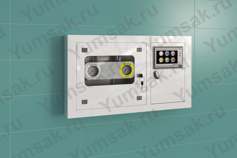 Контрольно-отключающая коробка на 2 газа с панелью мониторинга